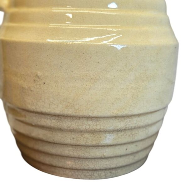 Vintage Robinson Ransbottom Morning Glory Spaulding's Cookies Advertising Jar Cr - Picture 4 of 10